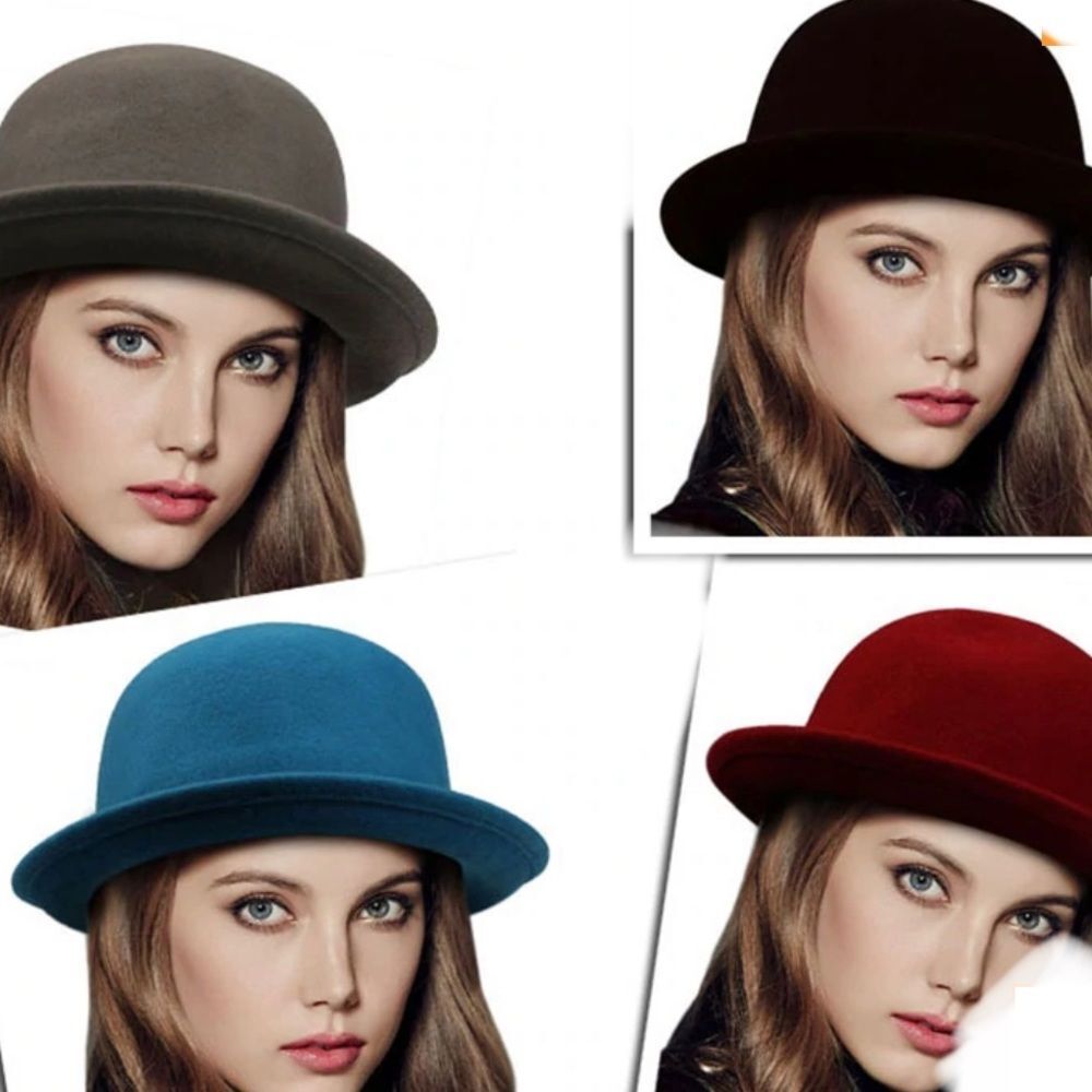 Brown Bowler Bucket Hat -NEW - Picture 3 of 4
